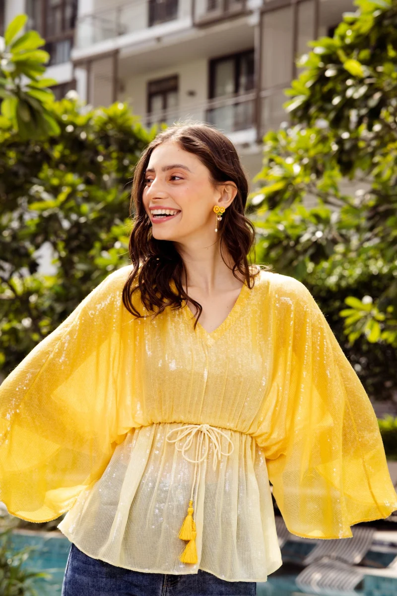 Shades Of Summer Kaftan (Yellow)