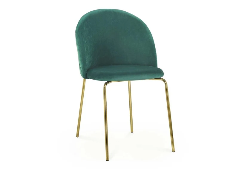 Lot de 2 chaises design en velours vert KENNETH