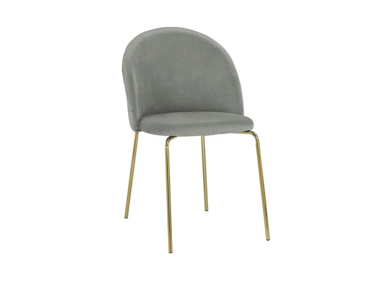Lot de 2 chaises design en velours gris KENNETH