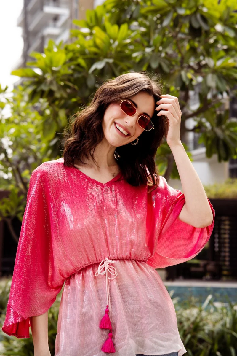Shades Of Summer Kaftan (Pink)