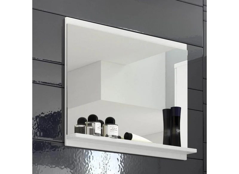Ensemble meubles salle de bain design suspendu - Blanc laqué HARMONY