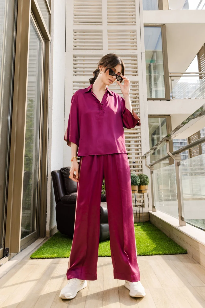 Nichole Loungewear Set (Wine)