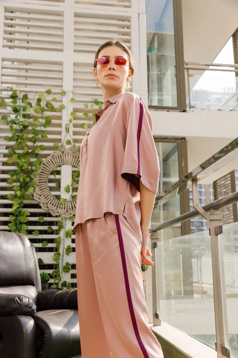 Nichole Loungewear Set (Rust Pink)