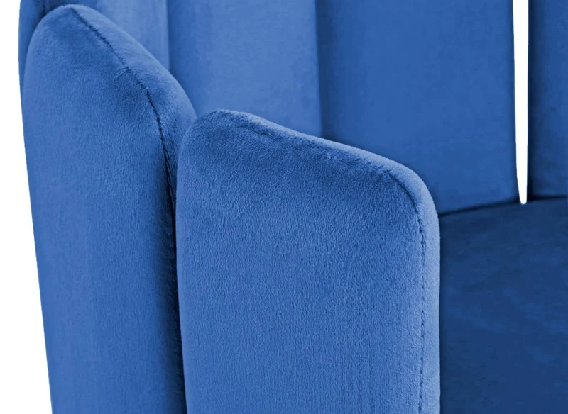 Lot de 2 tabourets de bar design en velours bleu DEBBY