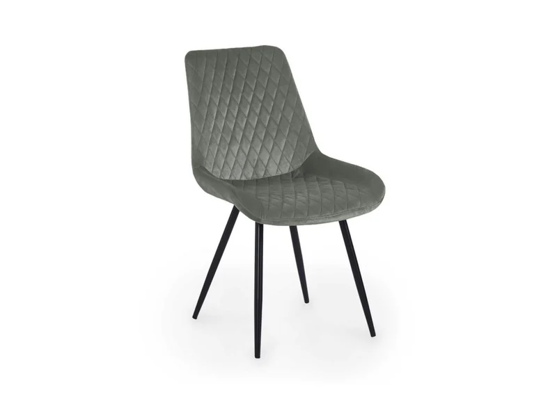 Lot de 2 chaises design en velours gris YOLA