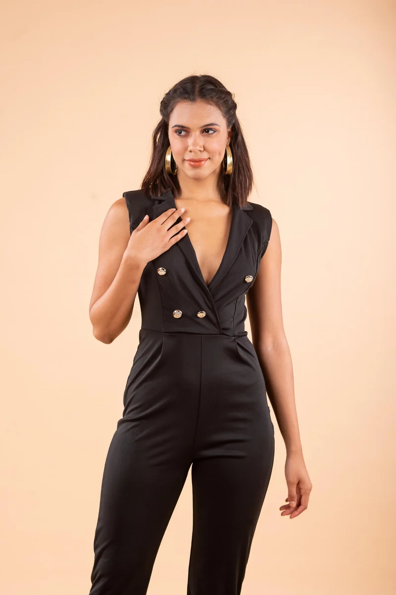 Scarlet Plunge Neck Jumpsuit