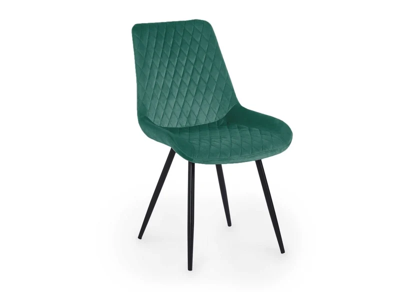 Lot de 2 chaises design en velours vert YOLA