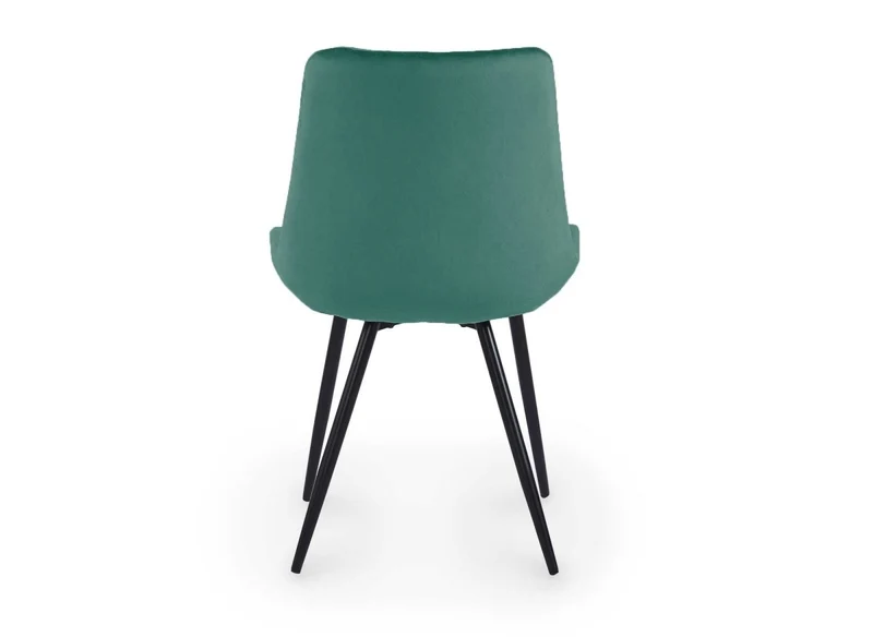 Lot de 2 chaises design en velours vert YOLA