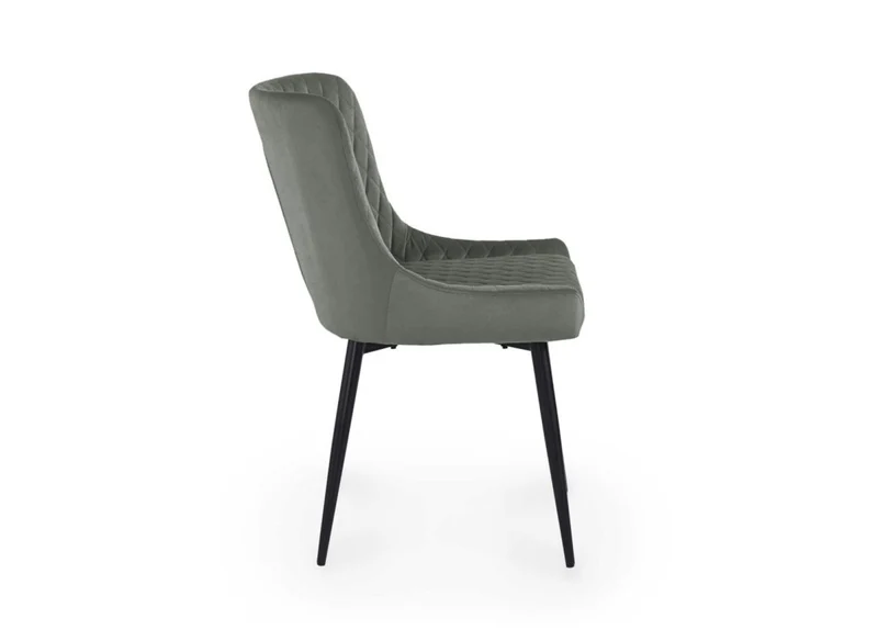Lot de 2 chaises design en velours gris JENNY
