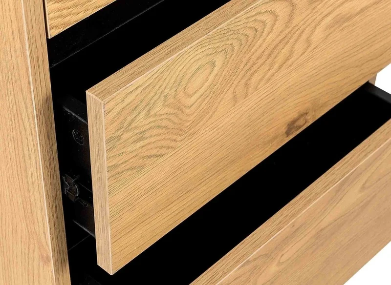 Commode en bois 4 tiroirs avec coiffeuse intégrée DARINA