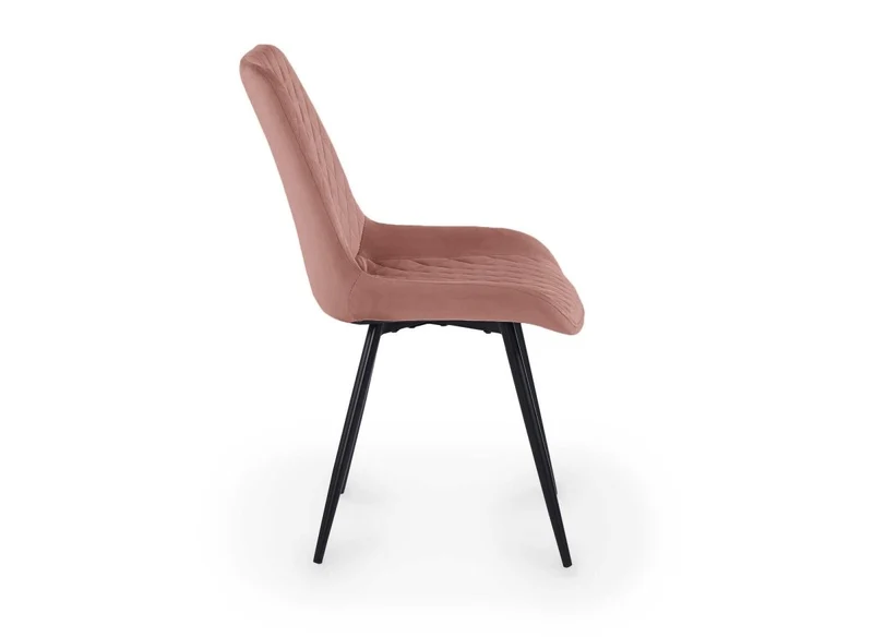 Lot de 2 chaises design en velours rose YOLA