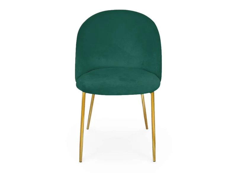 Lot de 2 chaises design en velours vert ARABEL