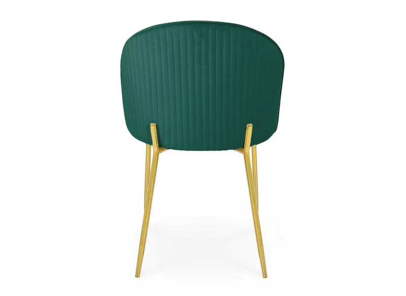 Lot de 2 chaises design en velours vert ARABEL