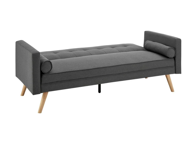 Banquette clic clac gris foncé en tissu TANIA